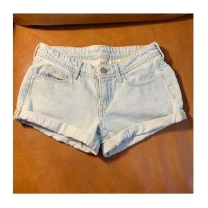 Light-Wash Denim Shorts